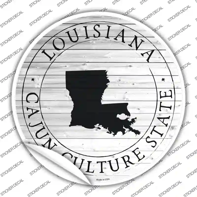 Louisiana Cajun Culture State Novelty Circle Sticker Decal