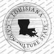 Louisiana Cajun Culture State Novelty Circle Sticker Decal