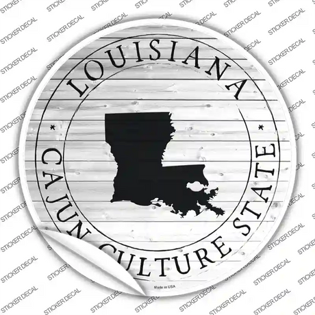 Louisiana Cajun Culture State Novelty Circle Sticker Decal