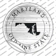 Maryland Old Line State Novelty Circle Sticker Decal
