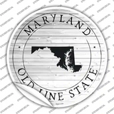 Maryland Old Line State Novelty Circle Sticker Decal