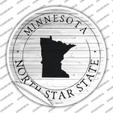 Minnesota North Star State Novelty Circle Sticker Decal