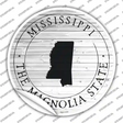 Mississippi Magnolia State Novelty Circle Sticker Decal