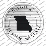 Missouri Show Me State Novelty Circle Sticker Decal