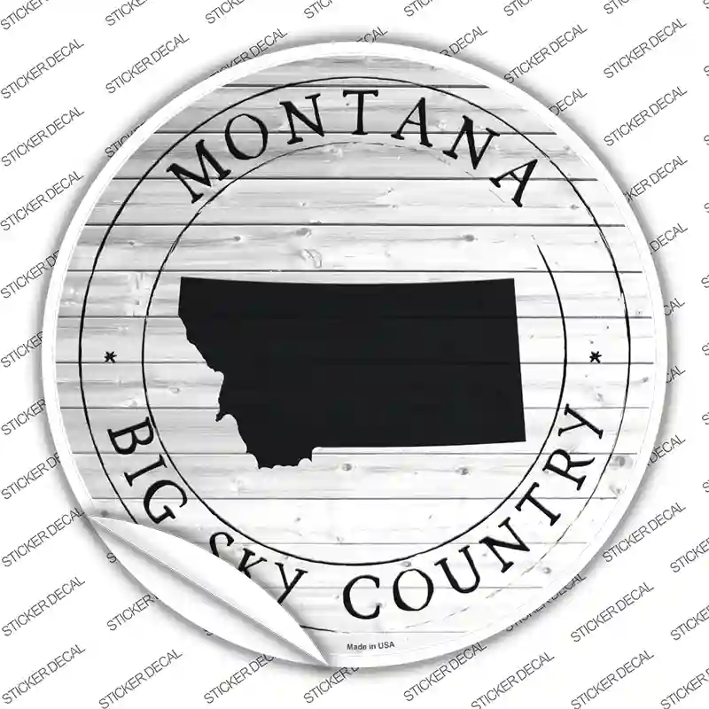Montana Big Sky Country Novelty Circle Sticker Decal