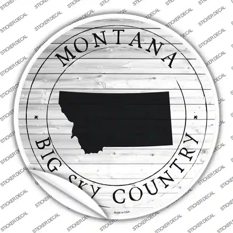 Montana Big Sky Country Novelty Circle Sticker Decal