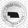 Nebraska Cornhusker State Novelty Circle Sticker Decal