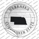 Nebraska Cornhusker State Novelty Circle Sticker Decal