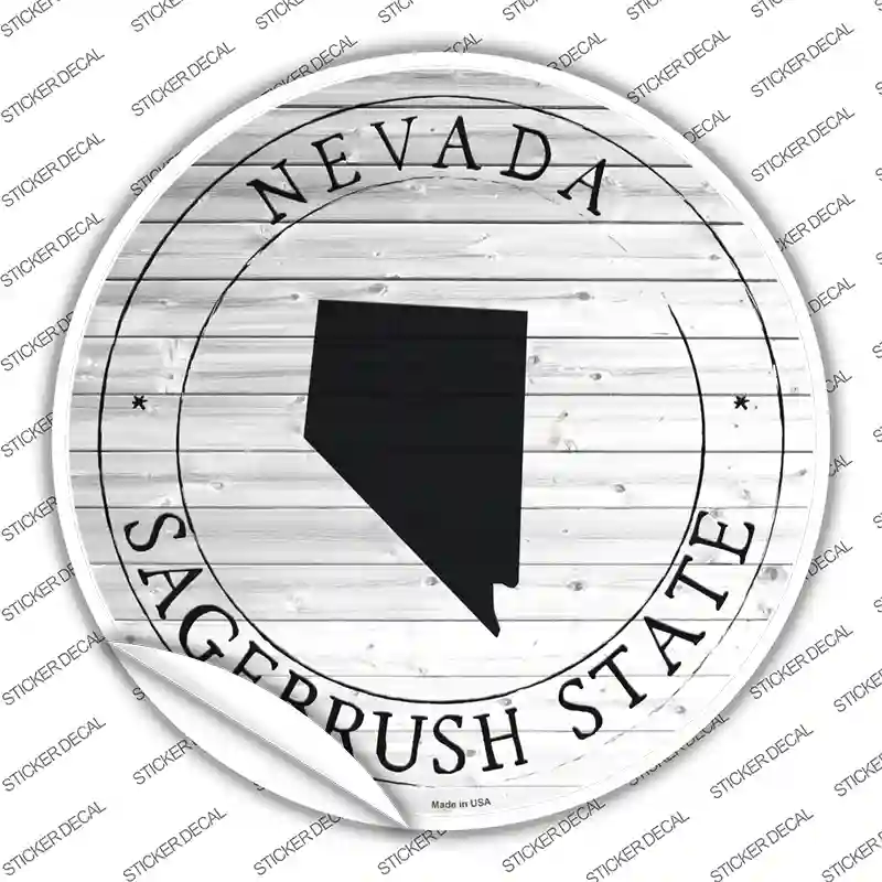 Nevada Sagebrush State Novelty Circle Sticker Decal