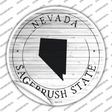 Nevada Sagebrush State Novelty Circle Sticker Decal
