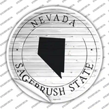 Nevada Sagebrush State Novelty Circle Sticker Decal
