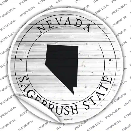 Nevada Sagebrush State Novelty Circle Sticker Decal