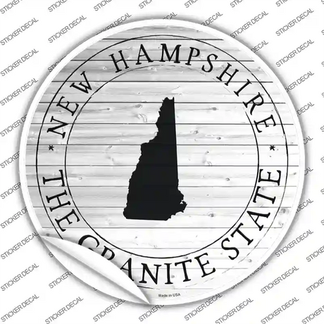 New Hampshire Granite State Novelty Circle Sticker Decal