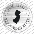 New Jersey Garden State Novelty Circle Sticker Decal