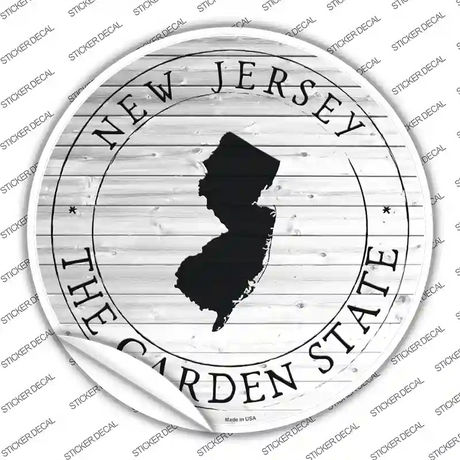 New Jersey Garden State Novelty Circle Sticker Decal