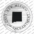 New Mexico Land Of Enchantment Novelty Circle Sticker Decal