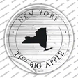 New York Big Apple Novelty Circle Sticker Decal