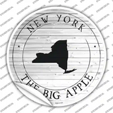 New York Big Apple Novelty Circle Sticker Decal