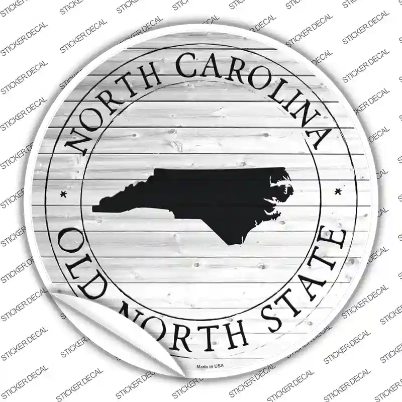 North Carolina Old North State Novelty Circle Sticker Decal