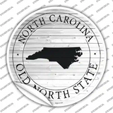 North Carolina Old North State Novelty Circle Sticker Decal