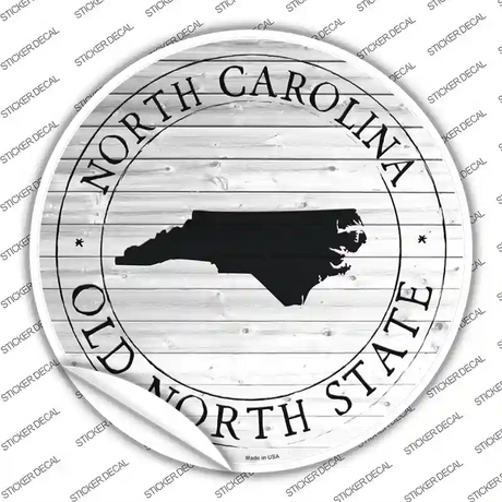 North Carolina Old North State Novelty Circle Sticker Decal