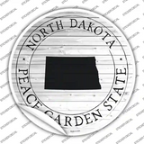 North Dakota Peace Garden State Novelty Circle Sticker Decal