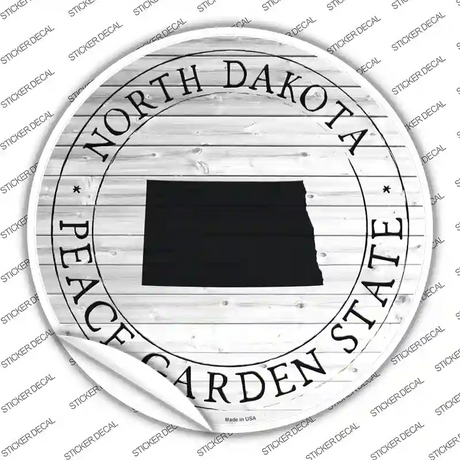 North Dakota Peace Garden State Novelty Circle Sticker Decal