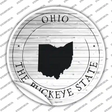 Ohio Buckeye State Novelty Circle Sticker Decal