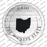 Ohio Buckeye State Novelty Circle Sticker Decal