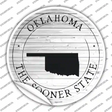 Oklahoma Sooner State Novelty Circle Sticker Decal