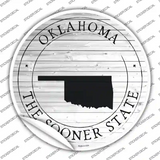 Oklahoma Sooner State Novelty Circle Sticker Decal