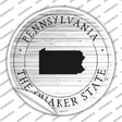 Pennsylvania Quaker State Novelty Circle Sticker Decal