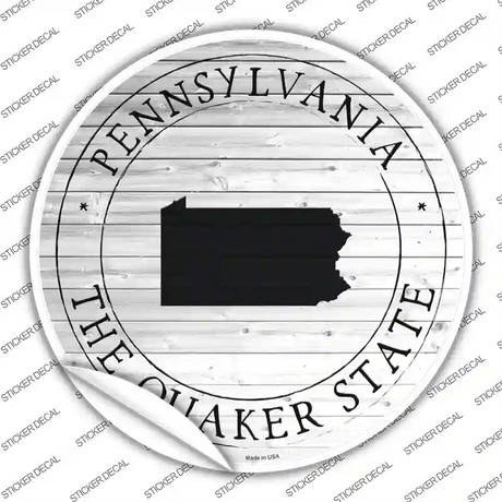 Pennsylvania Quaker State Novelty Circle Sticker Decal
