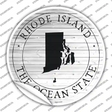 Rhode Island Ocean State Novelty Circle Sticker Decal