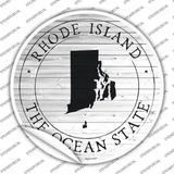 Rhode Island Ocean State Novelty Circle Sticker Decal