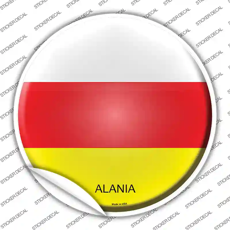 Alania Country Novelty Circle Sticker Decal