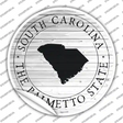 South Carolina Palmetto State Novelty Circle Sticker Decal