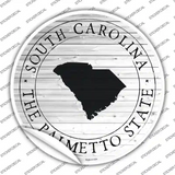 South Carolina Palmetto State Novelty Circle Sticker Decal