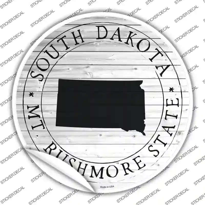 South Dakota Mt Rushmore State Novelty Circle Sticker Decal