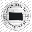 South Dakota Mt Rushmore State Novelty Circle Sticker Decal