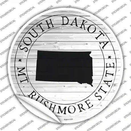 South Dakota Mt Rushmore State Novelty Circle Sticker Decal