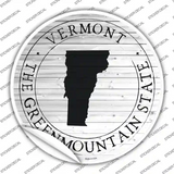 Vermont Green Mountain State Novelty Circle Sticker Decal