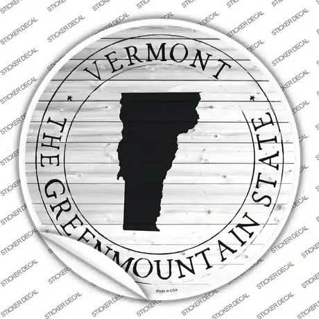 Vermont Green Mountain State Novelty Circle Sticker Decal