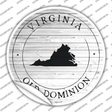 Virginia Old Dominion Novelty Circle Sticker Decal