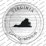 Virginia Old Dominion Novelty Circle Sticker Decal