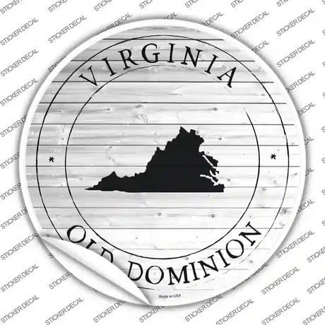 Virginia Old Dominion Novelty Circle Sticker Decal