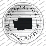 Washington Evergreen State Novelty Circle Sticker Decal
