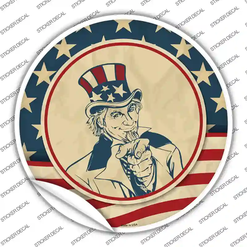America Wants You Novelty Circle Sticker Decal