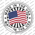Made In The USA Novelty Circle Sticker Decal
