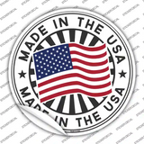 Made In The USA Novelty Circle Sticker Decal